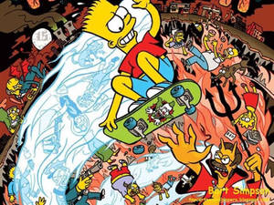 Bart The Simpsons Animated Comedy Doodles Skater Aesthetic Wallpaper