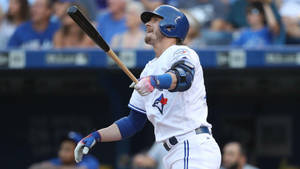 Baseball Star Josh Donaldson Locked In Action Wallpaper