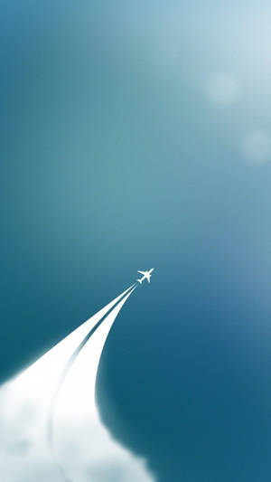 Basic White Airplane Art Wallpaper