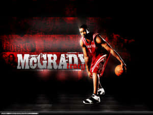 Basketball Legend Tracy Mcgrady In Action Wallpaper
