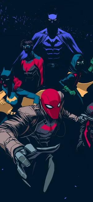 Batfamily Batman Dark Iphone Wallpaper