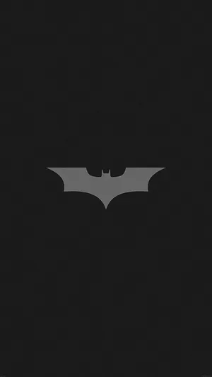 Batman Aesthetic Plain Dark Grey Logo Wallpaper