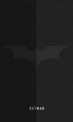 Batman Logo Gray And Pitch Black Wallpaper