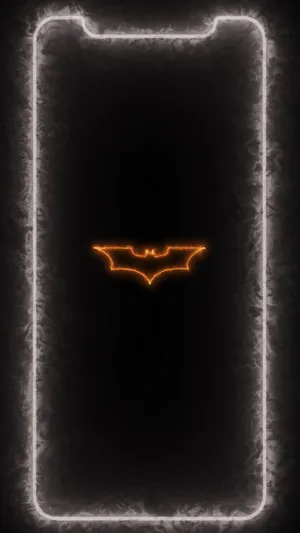 Batman Logo Neon Aesthetic Iphone Wallpaper