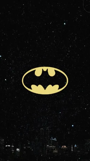 Batman Symbol Starry Skyi Phone Wallpaper Wallpaper