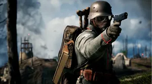 Battlefield 1 Hd Metallic Helmet Wallpaper