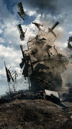 Battlefield Phone Destroyed Battle Ship Wallpaper