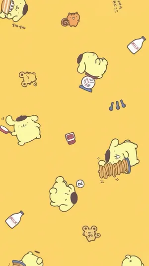 Be Bright And Cheerful With Kawaii Yellow Wallpaper