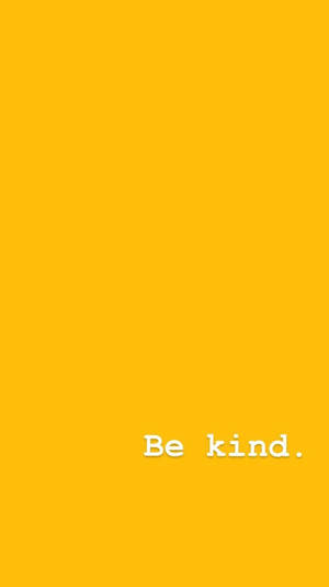 Be Kind Quote Against Cute Pastel Yellow Aesthetic Wallpaper