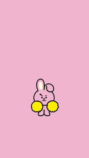 “be Ready To Shake Your Pompoms With Bt21 Cookey!” Wallpaper