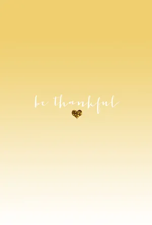 Be Thankful In Cute Yellow Backdrop Wallpaper