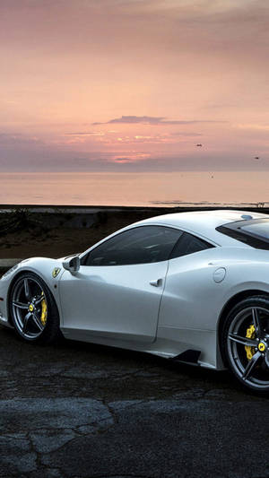 Beach Sunset Ferrari Iphone Wallpaper