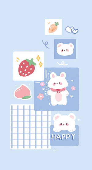 Bear Art Cute Pastel Colors Wallpaper