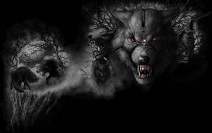 Beastly Black Wolves Wallpaper