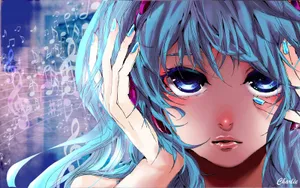 Beautiful Anime Music Lover Wallpaper
