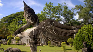 Beautiful Buddha Park In Vientiane Wallpaper
