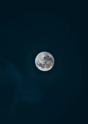 Beautiful Full Moon Clear Night Sky Wallpaper