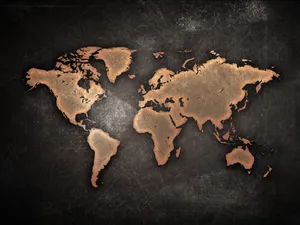 Beautiful Global Diversity - High-resolution World Map Desktop Background Wallpaper