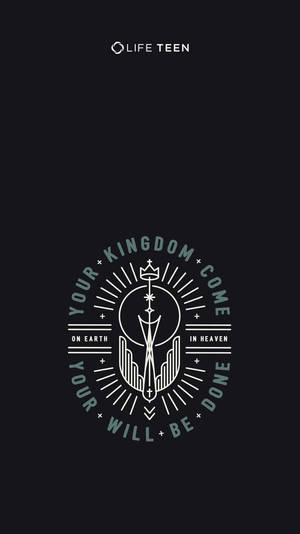 Beautiful Logo With Aesthetic Christian Display Wallpaper