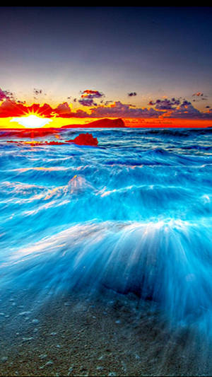 Beautiful Ocean View On An Iphone Wallpaper