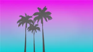 Beautiful Pink And Blue Sky Backdrop In The World Of Hotline Miami Wallpaper
