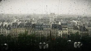 Beautiful Rain From A Window Wallpaper