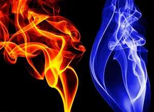 Beautiful Red And Blue Fire Wallpaper