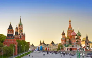 Beautiful Saint Basil's Cathedral In Kremlin Wallpaper