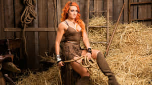 Becky Lynch In A Barn Wallpaper