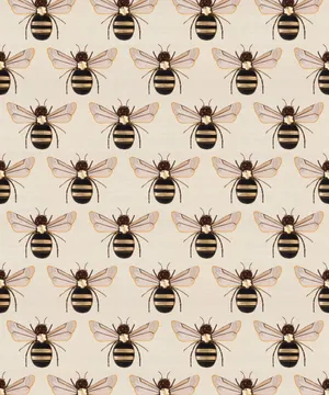 Bee Wall Insects Decor Wallpaper