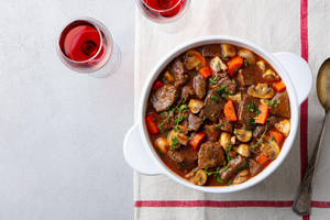 Beef Bourguignon Stew Red Wine Wallpaper