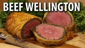 Beef Wellington Leafy Vegetables Wallpaper