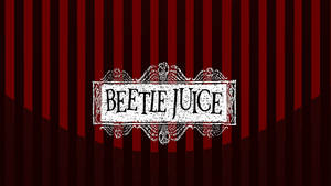 Beetlejuice Logo In Red Wallpaper