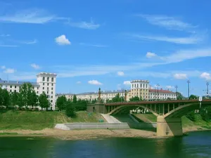 Belarus White Buildings Wallpaper