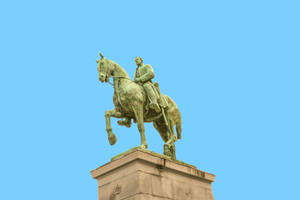 Belgium Equestrian Statue Wallpaper