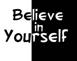 Believing Yourself Text Wallpaper