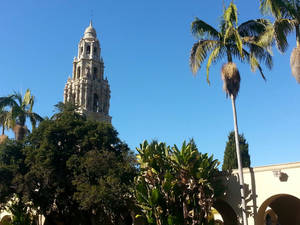 Bell Tower Inside Balboa Park Wallpaper