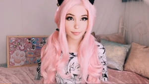 Belle Delphine Anime Print Shirt Wallpaper