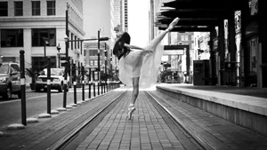 Bellerina With Legs Spread Wallpaper