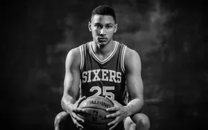 Ben Simmons Black And White Shot Wallpaper
