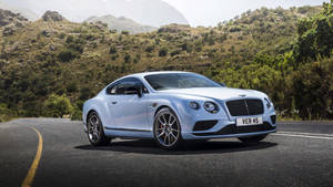 Bentley, Continental, Gt, White, Side View, Road Wallpaper