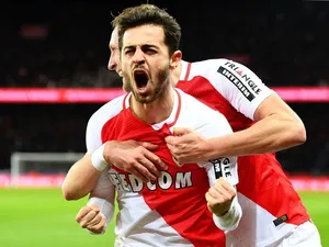 Bernardo Silva Cheering With A Teammate Wallpaper