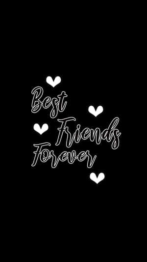 Best Friends Forever Iphone White Hearts Wallpaper