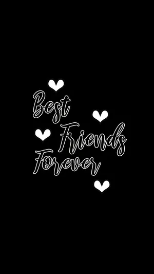 Best Friends Forever Iphone White Hearts Wallpaper