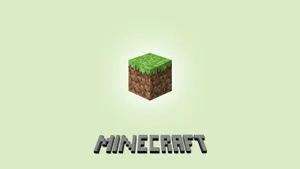 Best Minecraft Grass Block Mint Background Wallpaper