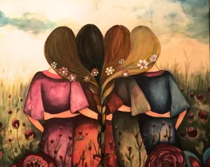 Bff Garden Painting Wallpaper