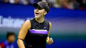 Bianca Andreescu Clenching Her Fist Wallpaper