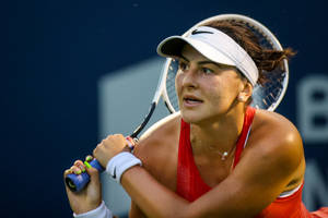 Bianca Andreescu During A Game Wallpaper