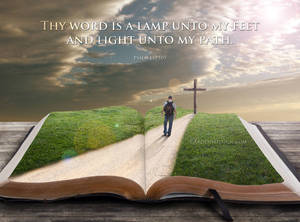 Bible Psalm 119:105 Path Wallpaper