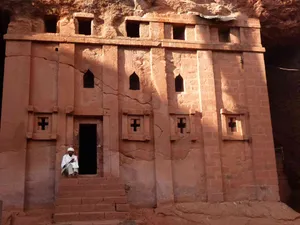 Biete Abba Libanos (house Of Abbot Libanos) Lalibela Wallpaper